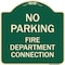 Signmission No Parking No Parking Fire Department Connection Heavy-Gauge Aluminum Sign, 18" x 18", G-1818-23670 A-DES-G-1818-23670 - alternate 1
